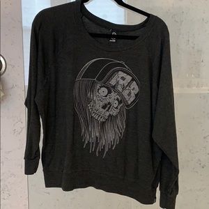 Dark grey skull sweatshirt